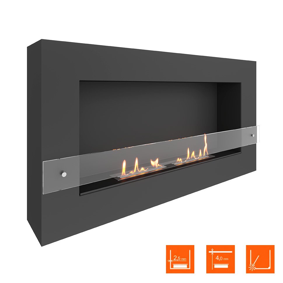 Биокамин SteelHeat WALL GRAND 1200 LITE черный, стекло по цене 41 160 руб.