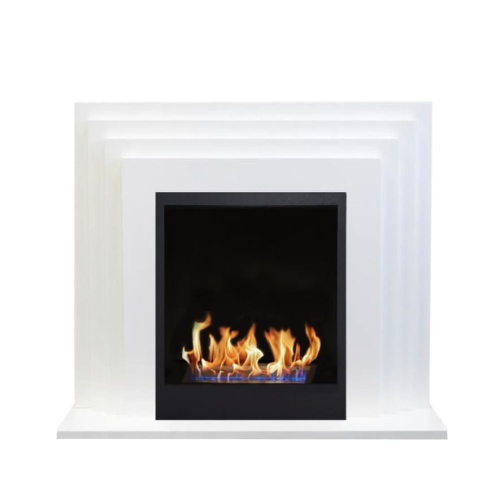 Биокамин в портале "Русский огонь" Амстердам с защитным и декоративным стеклом