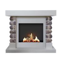 Биокамин в портале SteelHeat Krok, стекло