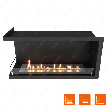 Биокамин угловой SteelHeat Leader 900 левый стекло по цене 35 851 руб.