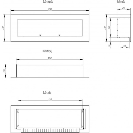 Биокамин Window 800 burgundy по цене 39 000 руб.