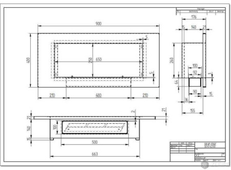 Биокамин ZeFire Elliot 900 с белой рамкой по цене 32 300 руб.