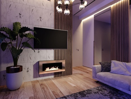 Биокамин "Русский огонь" Барокко 900N настенный с защитным стеклом по цене 42 250 руб.